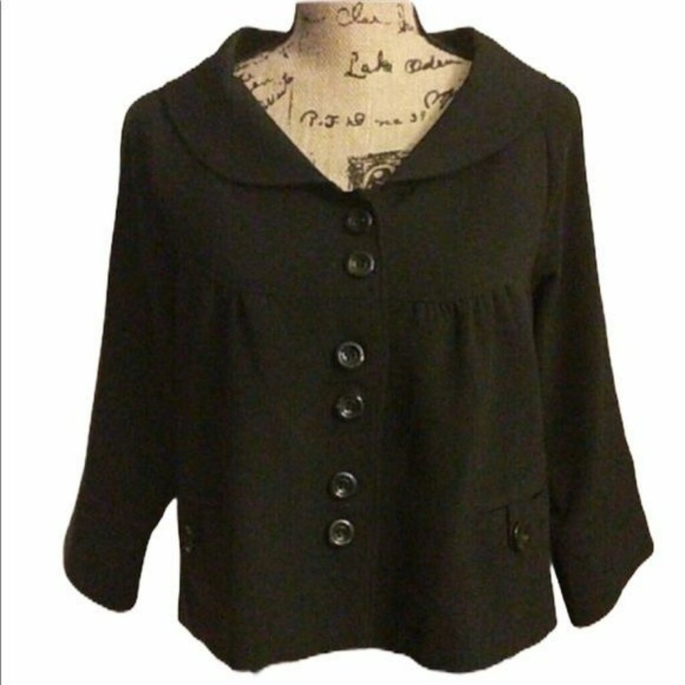 LAPIS Black Blazer with 3/4 Sleeve S